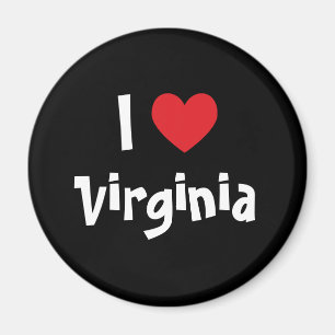 Ich liebe Virginia Magnet
