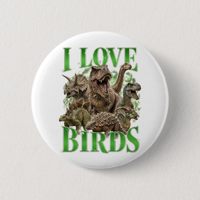 Ich liebe Vögel Button (Vorderseite)