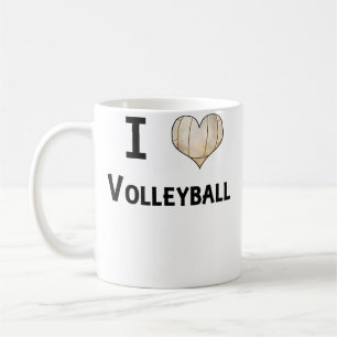 Ich liebe Volleyball Herz Volleyball Kaffeetasse