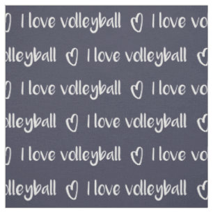 Ich Liebe Volleyballtypografie-Muster in beliebige Stoff