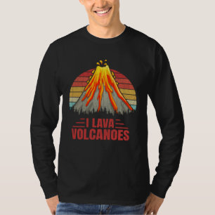 Ich liebe Vulkane Geologie Geologe Sammler Grafik T-Shirt