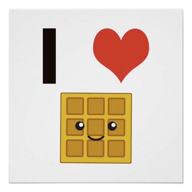 Ich liebe Waffeln Poster (Vorderseite)