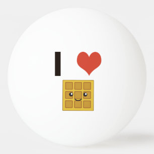 Ich liebe Waffeln Tischtennisball