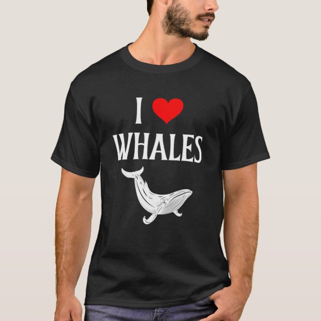 Ich Liebe Wale Ich höre Wale Meeressäugewale T-Shirt (Vorderseite)
