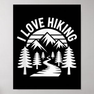 Ich liebe Wandern Berg Abenteuer Natur Poster