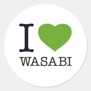 ICH LIEBE WASABI RUNDER AUFKLEBER