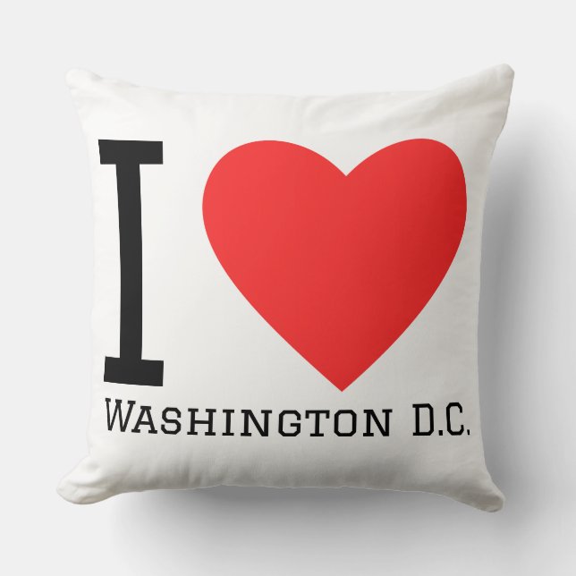 Ich liebe Washington D.C. Kissen (Vorderseite)