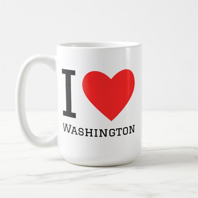 Ich liebe Washington Kaffeetasse (Links)