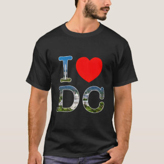 Ich liebe Washington Wa Dc Schrift T-Shirt
