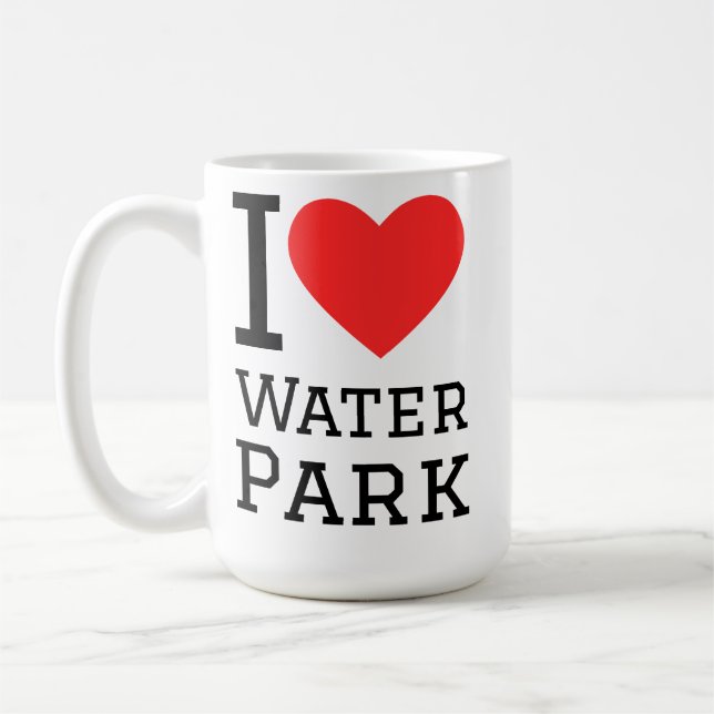 Ich liebe Wasserpark Kaffeetasse (Links)