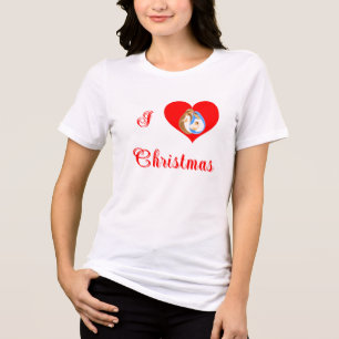 Ich liebe Weihnachten Heilige Familie Christlich Tri-Blend Shirt