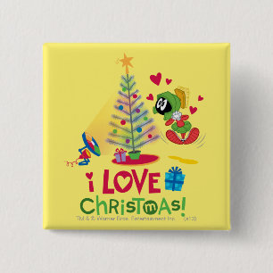 Ich liebe Weihnachten - MARVIN THE MARTIAN™ Button