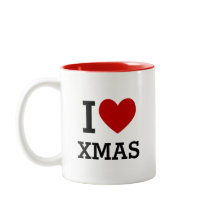 Ich liebe Weihnachten Zweifarben-Kaffeetasse