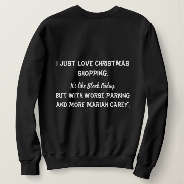 Ich Liebe Weihnachts-Shopping Frauen Sweatshirt (Design Rückseite)