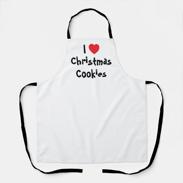 Ich liebe Weihnachtskekse Schürze (Vorderseite)