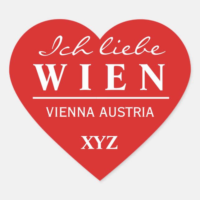 Ich Liebe Wein kundenspezifische Herz-Aufkleber (Vorderseite)