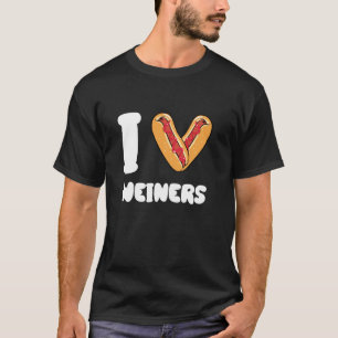 Ich liebe Weiners Hotdogs Frankfurter Wiener Frank T-Shirt