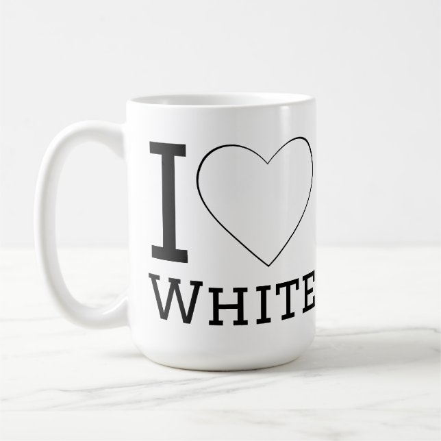 Ich liebe Weiß  Kaffeetasse (Links)