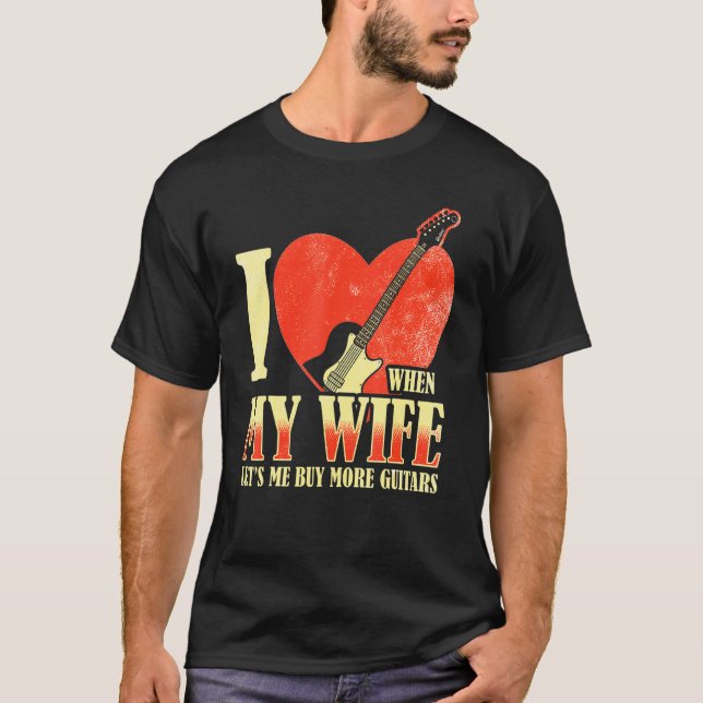 Ich Liebe, wenn meine Ehefrau Lasse mir kaufen meh T-Shirt (Vorderseite)
