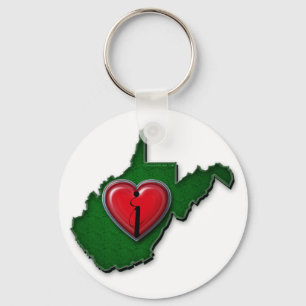 Ich Liebe West Virginia Too Schlüsselanhänger