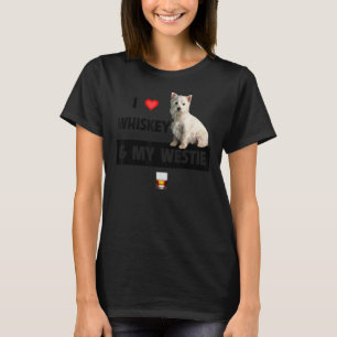 Ich Liebe Whiskey und meine Westie Mama Vater West T-Shirt