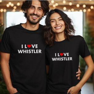 Ich liebe Whistler, moderne Schrift dunkel T-Shirt