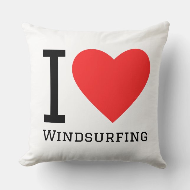 Ich liebe Windsurfen Kissen (Vorderseite)