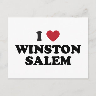 Ich liebe Winston Salem North Carolina Postkarte