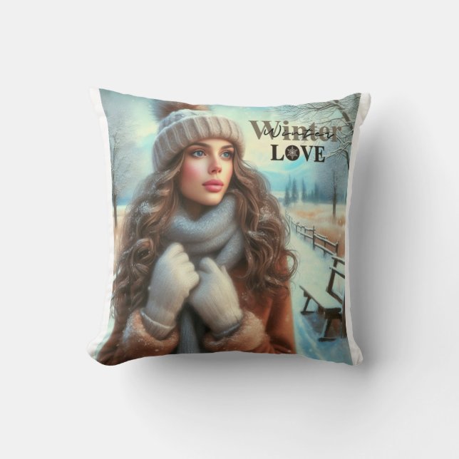 Ich Liebe Winter Kissen (Vorderseite)