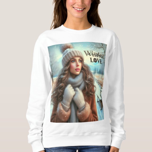Ich Liebe Winter Sweatshirt (Vorderseite)