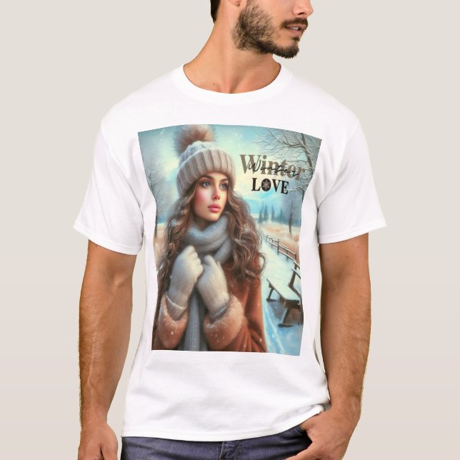 Ich Liebe Winter T-Shirt (Vorderseite)