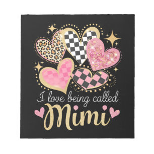 Ich Liebe wird Mimi Oma Mama Muttertag genannt Notizblock