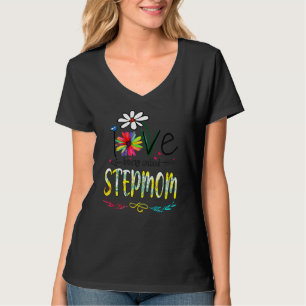 Ich Liebe wird Stepmutter Sunflower Mütter Day gen T-Shirt
