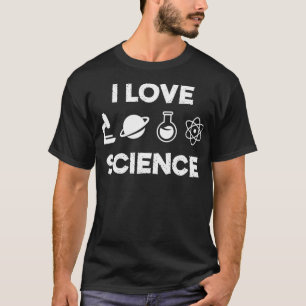 Ich liebe Wissenschaft Minimal Design T-Shirt