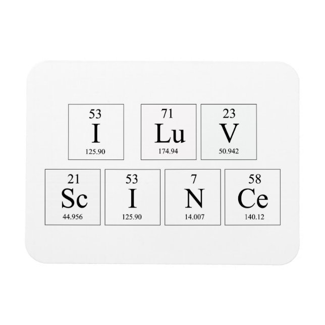 Ich Liebe-Wissenschaftsmagnete Magnet (Horizontal)