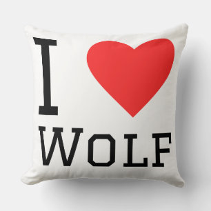 Ich liebe Wolf Kissen