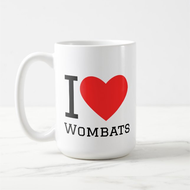 Ich liebe Wombats Kaffeetasse (Links)