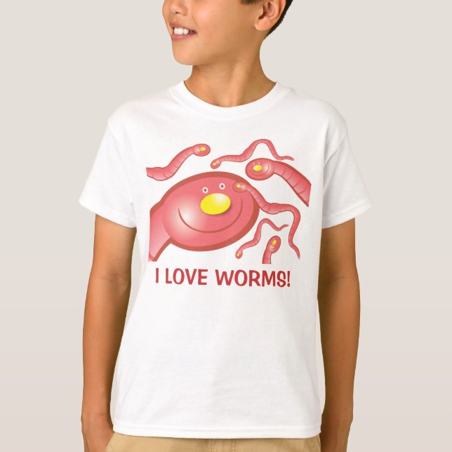 "Ich Liebe Worms!" T-Shirt (Vorderseite)