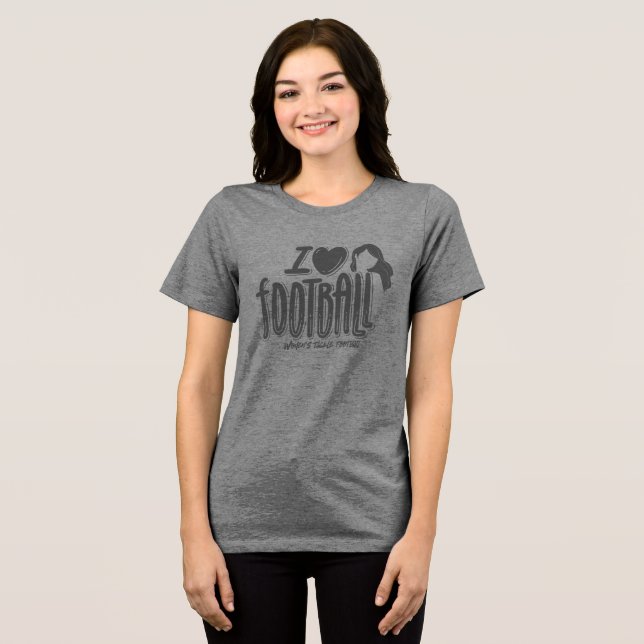 Ich liebe WTF-Herz  Tri-Blend Shirt (Vorderseite voll)