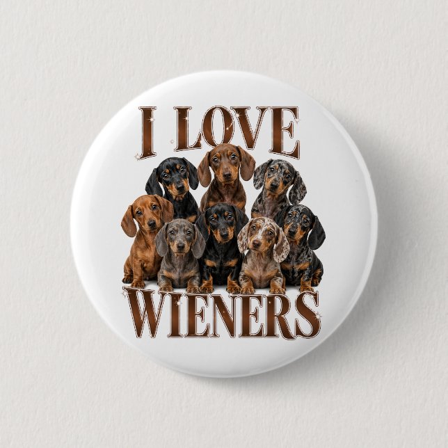 Ich liebe Würstchen Button (Vorderseite)