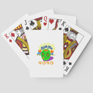 Ich liebe XOXO Afrika schön atemberaubend Text Zit Spielkarten