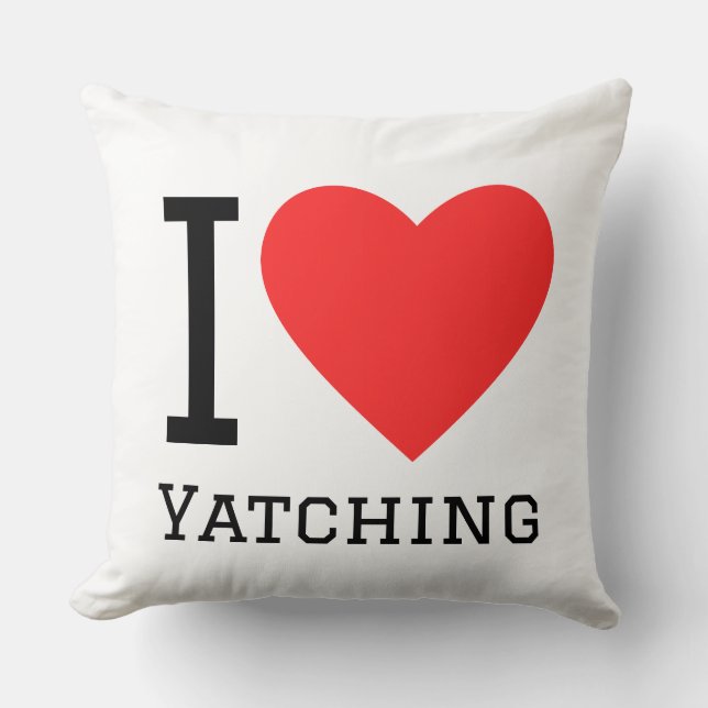 Ich liebe Yatching Kissen (Vorderseite)