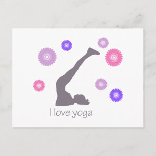 Ich Liebe Yoga cooles Design! Postkarte