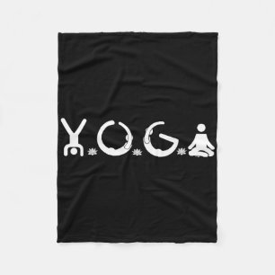 Ich liebe Yoga-Lehrer-Yogaliebbhaber Yoga-Süchtige Fleecedecke