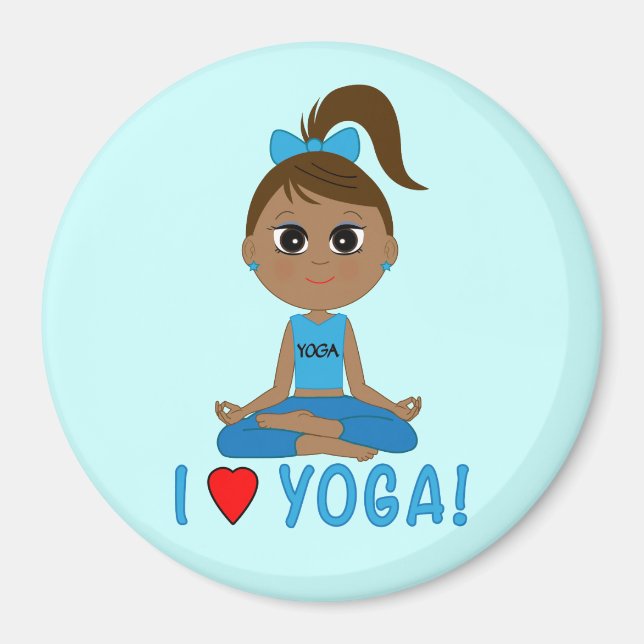 Ich Liebe Yoga! Magnet (Vorne)