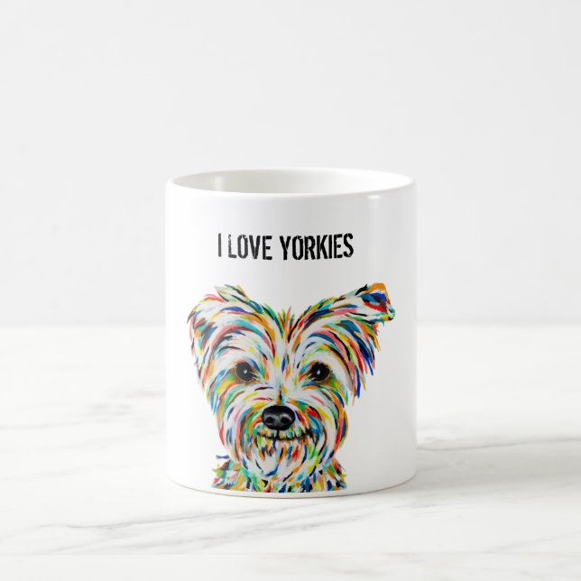 Ich Liebe Yorkies 11 oz. Tasse (Mittel)