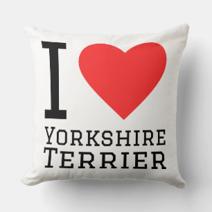 Ich liebe Yorkshire Terrier Kissen