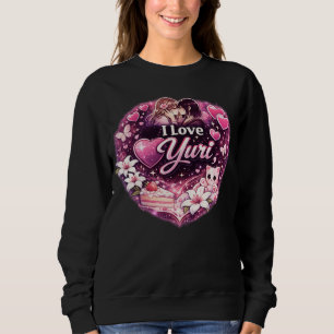 Ich liebe Yuri Kawaii Mädchen-Liebes-Anime-Ästhe Sweatshirt