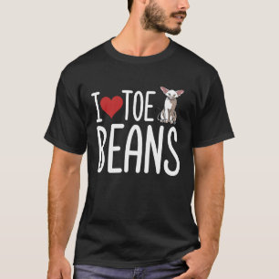 Ich liebe Zehenbohnen Orientalisch Kurzhaar Katze T-Shirt