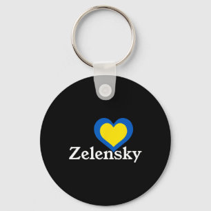 Ich liebe Zelensky Ukraine Präsident Wolodymyr Her Schlüsselanhänger